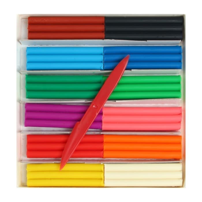 Пластилин мягкий (восковой) «Луч. Кроха», 12 цветов, 180 г, со стеком