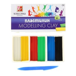 Пластилин «Луч. Классика цвета», 6 цветов, 120 г