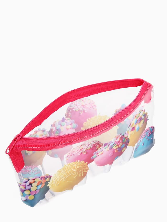 Косметичка - пенал на молнии, средний размер, с ярким рисунком, разноцветная