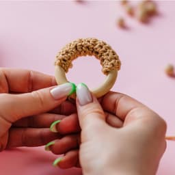 Набор колец для макраме, деревянные, d=5/7 см, 2 шт.