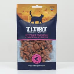 Хрустящие подушечки TiTBiT для кошек с паштетом из лосося 60 г