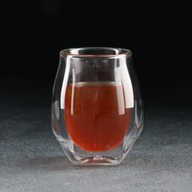 Стакан для виски с двойными стенками Magistro «Сток», 180 мл, стекло, прозрачный
