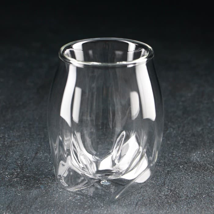 Стакан для виски с двойными стенками Magistro «Сток», 180 мл, стекло, прозрачный