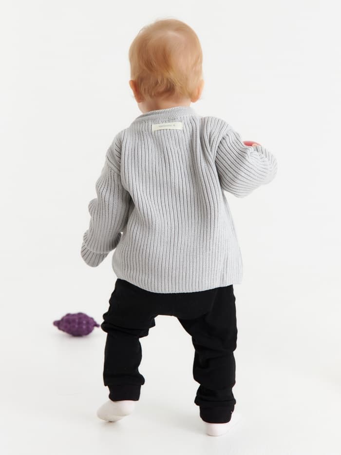 Кардиган вязаный «Крошка Я», рост 74-80, серый