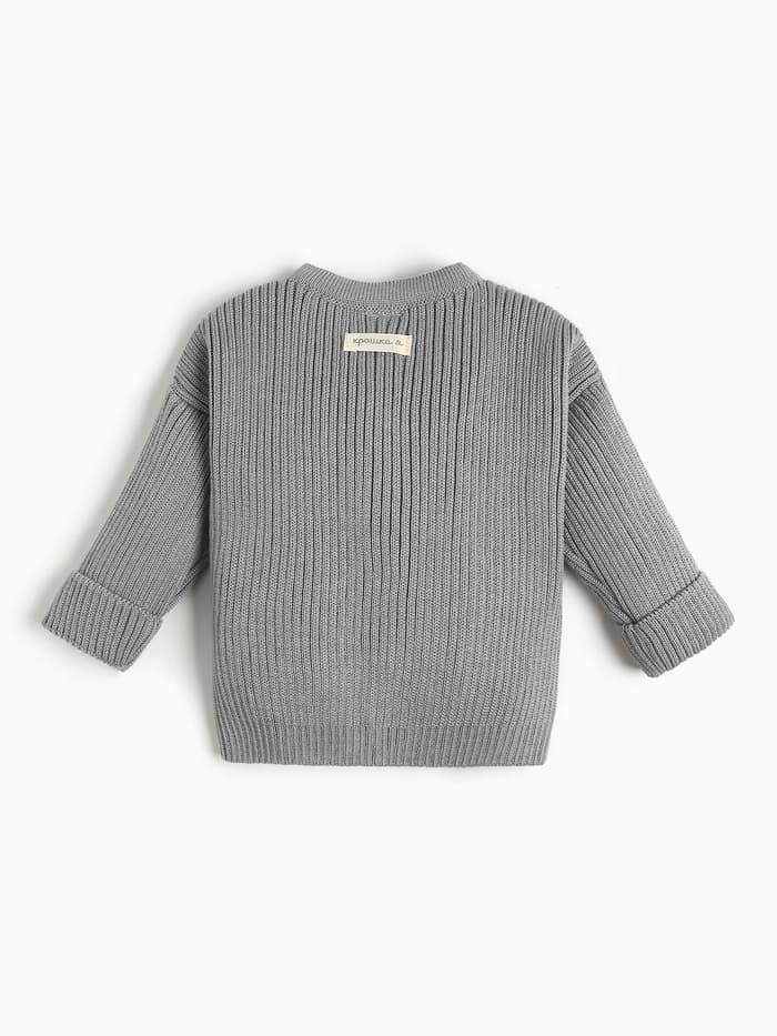 Кардиган вязаный «Крошка Я», рост 74-80, серый