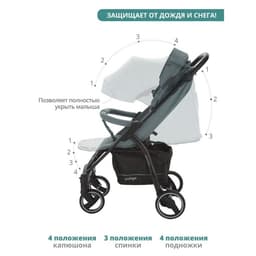 Коляска прогулочная детская Indigo SIGMA LUX, цвет зеленый