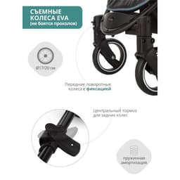 Коляска прогулочная детская Indigo SIGMA LUX, цвет зеленый