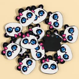 Фурнитура для украшений «Панда», 1.5×1.5 см, с подвесом, 15 штук