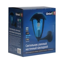 Светильник Uniel UUL-S80A, уличный, 60W/E27, IP54, Е27, чёрный