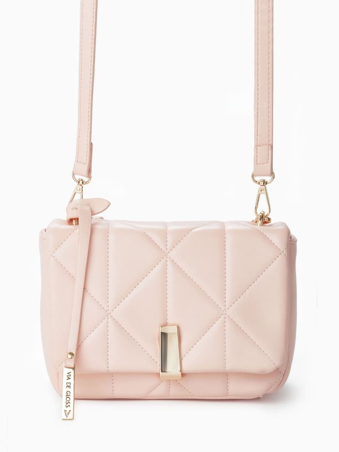 Сумка женская мессенджер на магните, 21×9×15 см, розовая