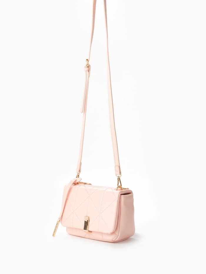 Сумка женская мессенджер на магните, 21×9×15 см, розовая