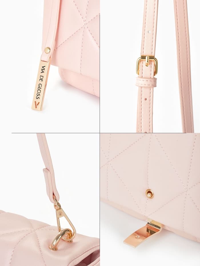 Сумка женская мессенджер на магните, 21×9×15 см, розовая