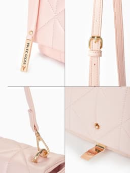 Сумка женская мессенджер на магните, 21×9×15 см, розовая