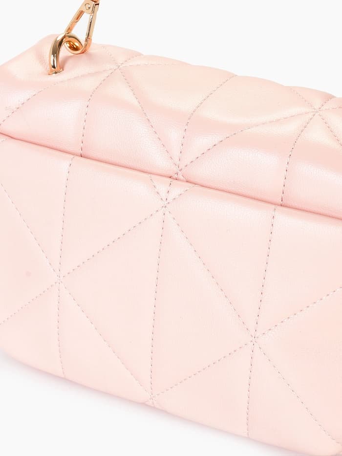 Сумка женская мессенджер на магните, 21×9×15 см, розовая