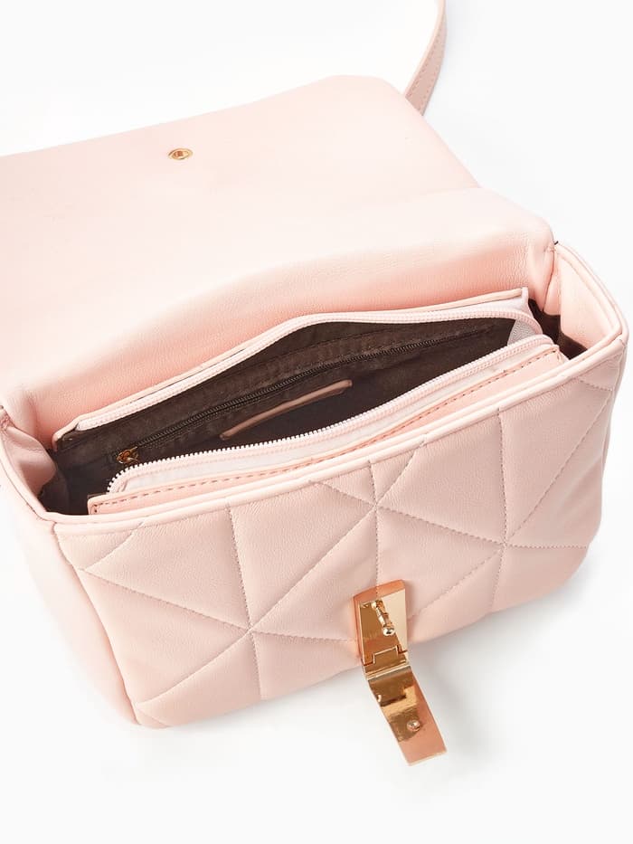 Сумка женская мессенджер на магните, 21×9×15 см, розовая