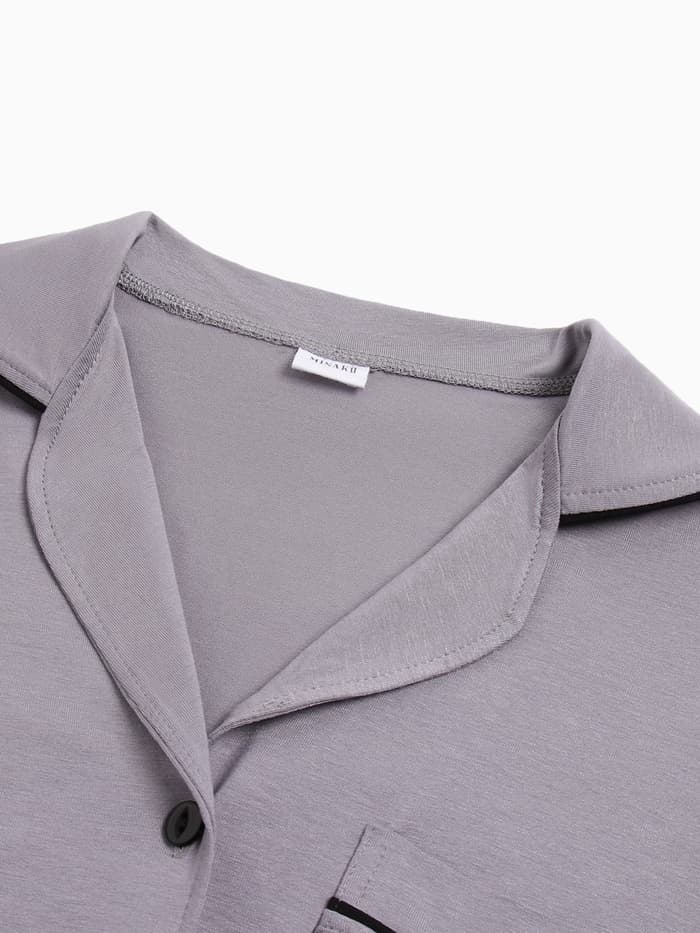 Сорочка ночная женская MINAKU: Home collection серая, размер 44