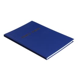 Книга учета А4, 144 листа, клетка, 200×290 мм, бумвинил, синий, блок офсетный