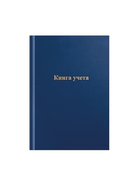 Книга учета, 192 листа, обложка бумвинил, блок газетный, клетка, синяя