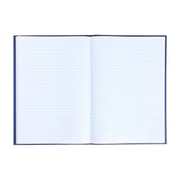 Книга учета А4, 96 листов, линия, 200×290 мм, обложка бумвинил, синий, блок офсетный