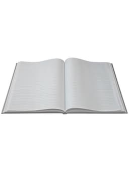 Книга учета А4, 96 листов в линейку, 7БЦ, зелёный
