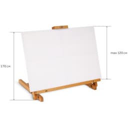 Мольберт настольный «Студийный», 500(680) × 390×370 мм с планшетом и бегунком Гамма «Студия», бук