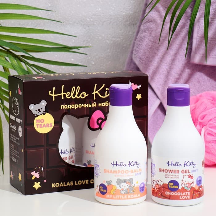 Подарочный набор косметики Hello Kitty «Koalas Love Chocolate», 2×250 мл
