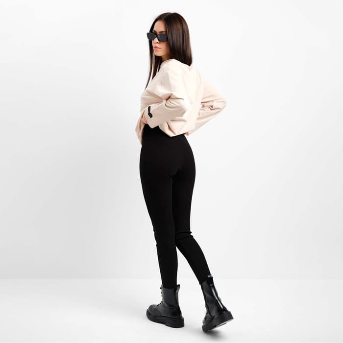 Легинсы спортивные женские Mist Old School, размер 42 (рост 175 см), чёрные