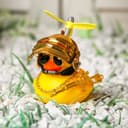Игрушка на панель автомобиля «Утка в золотом шлеме» жёлтая
