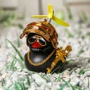 Игрушка на панель автомобиля «Утка с пропеллером» чёрная