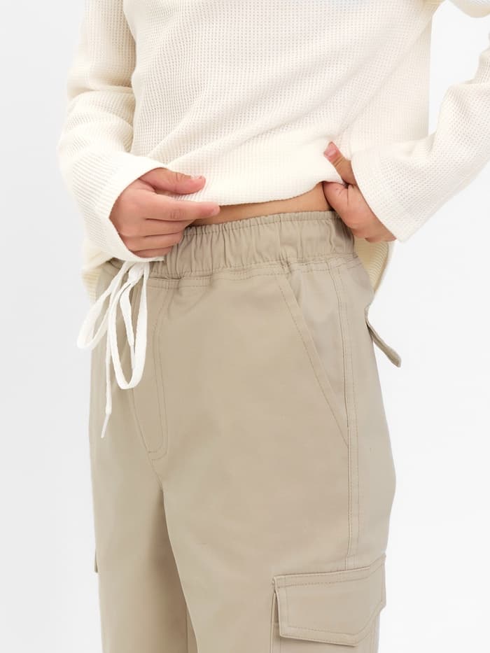 Джинсы для мальчика KAFTAN, на завязках, бежевые, рост 110-116 см