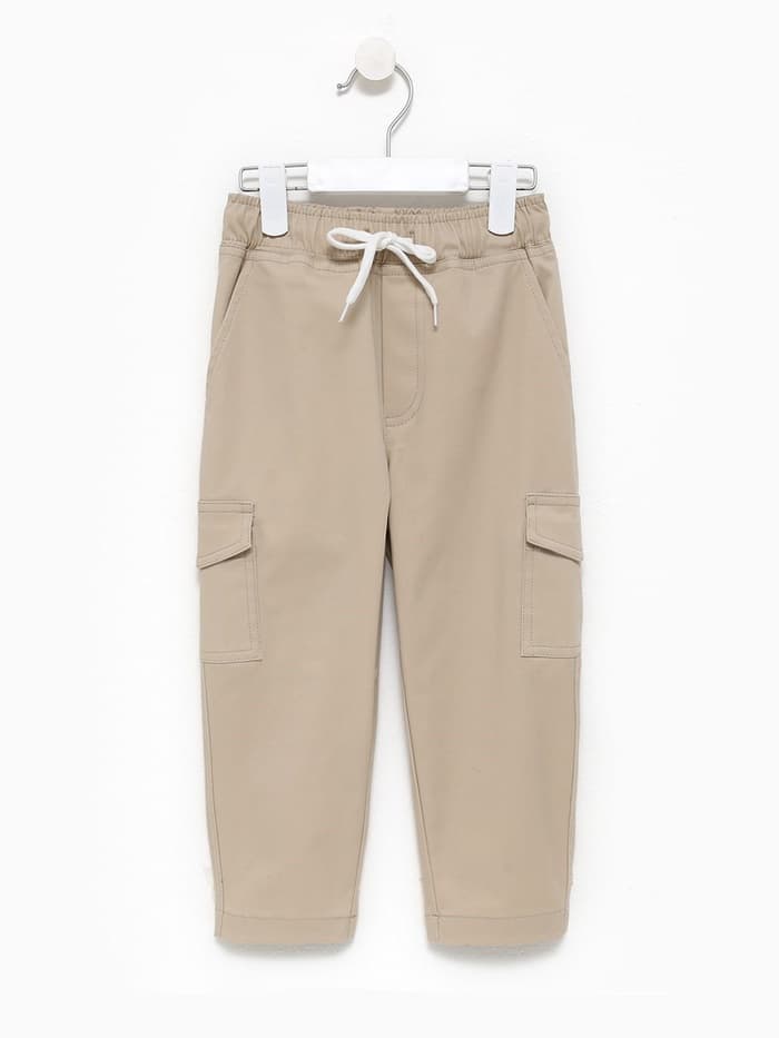 Джинсы для мальчика KAFTAN, на завязках, бежевые, рост 110-116 см