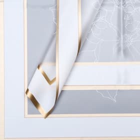 Пленка для цветов матовая, «Цветы с каймой», белый, 0.57×5 м ±5% см