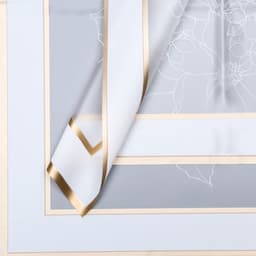 Пленка для цветов матовая, «Цветы с каймой», белый, 0.57×5 м ±5% см