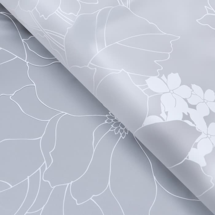 Пленка для цветов матовая, «Цветы с каймой», белый, 0.57×5 м ±5% см