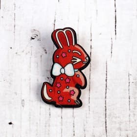 Деревянный значок ZUFA «Заяц»