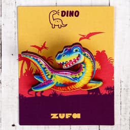 Деревянный значок ZUFA «Плезиозавр»