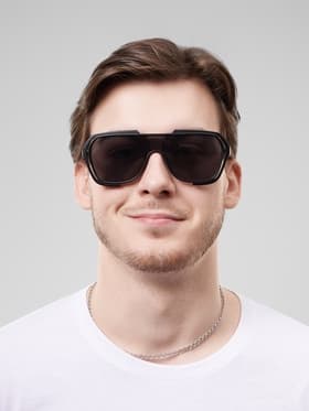 Очки солнцезащитные «OneSun. Маска», uv 400, линза 4.5×5.8 см, чёрный