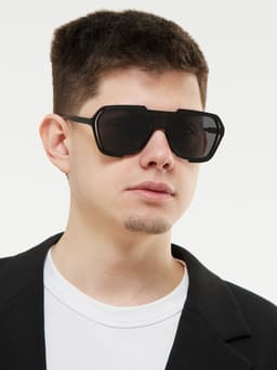 Очки солнцезащитные «OneSun. Маска», uv 400, линза 4.5×5.8 см, чёрный