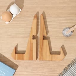 Подставка деревянная для книг, планшетов Adelica, 16.5×12.5×16.5 см, длина 1 детали 22.5 см, берёза