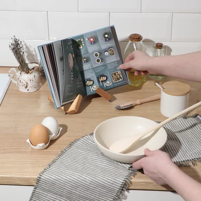 Подставка деревянная для книг, планшетов Adelica, 16.5×12.5×16.5 см, длина 1 детали 22.5 см, берёза