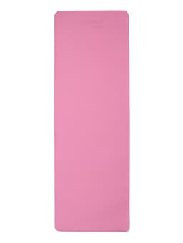 Коврик для фитнеса и йоги ONLYTOP, 183×61×0.6 см, серый, розовый