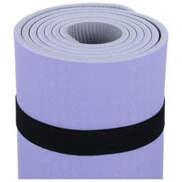 Коврик для фитнеса и йоги ONLYTOP, нескользящий, 183×61×0.6 см, серый, фиолетовый