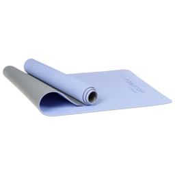 Коврик для фитнеса и йоги ONLYTOP, нескользящий, 183×61×0.6 см, серый, фиолетовый