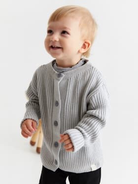 Кардиган вязаный «Крошка Я», рост 68-74, серый