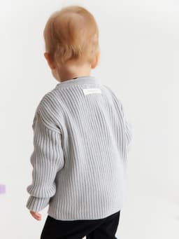 Кардиган вязаный «Крошка Я», рост 68-74, серый