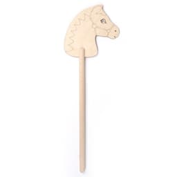 Детская игрушка деревянная Бакс «Лошадка на палке. Раскрась меня», 65 см