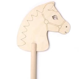 Детская игрушка деревянная Бакс «Лошадка на палке. Раскрась меня», 65 см