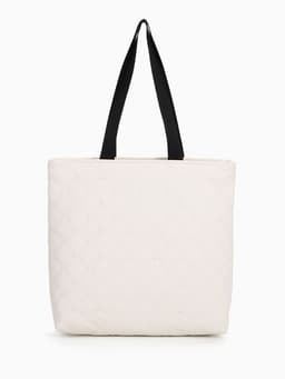 Сумка - шоппер женская на молнии, 32×10×31 см, молочная