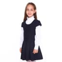 Сарафан школьный для девочек, тёмно-синий, рост 122 см