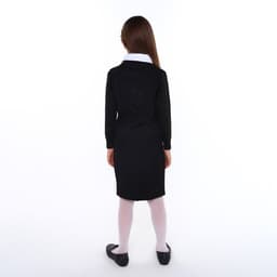 Юбка школьная для девочек, цвет чёрный, рост 134 см